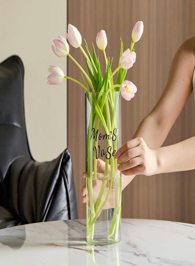 Liotww Acrylic Cylinder Plastic Vase for Centerpiece, Unbreakable Hurricane Tall Large Plastic Vases for Proposals Wedding, Hydroponic Decor Base Set of 2 with DIY Stickers(D 4" + D 4.8" X H 12" Clear) - Image 3